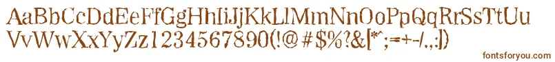 Шрифт WichitarandomRegular – коричневые шрифты на белом фоне