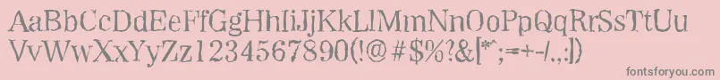 WichitarandomRegular Font – Gray Fonts on Pink Background