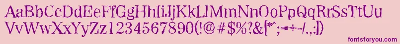 WichitarandomRegular Font – Purple Fonts on Pink Background