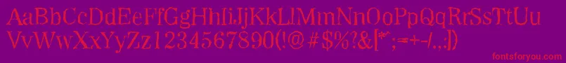 WichitarandomRegular Font – Red Fonts on Purple Background