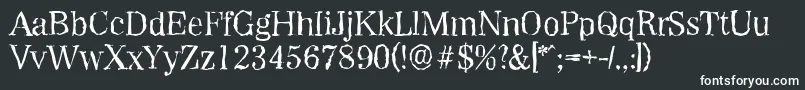 WichitarandomRegular Font – White Fonts on Black Background