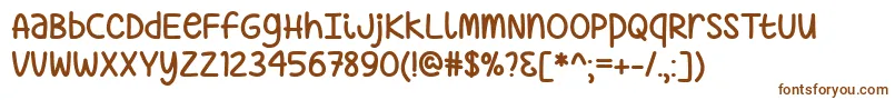 Шрифт JustSayinTtf – коричневые шрифты на белом фоне