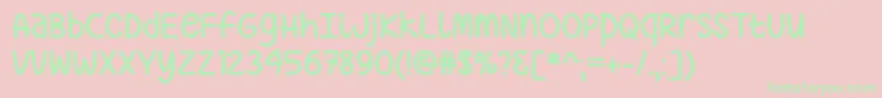 JustSayinTtf Font – Green Fonts on Pink Background