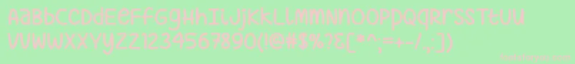 JustSayinTtf-fontti – vaaleanpunaiset fontit vihreällä taustalla