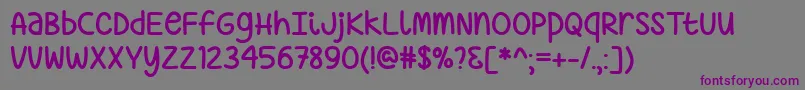 JustSayinTtf Font – Purple Fonts on Gray Background