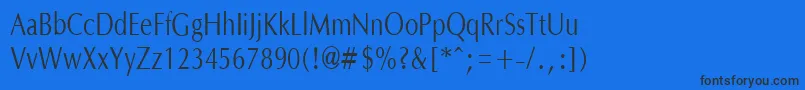 OptanecompactRegular Font – Black Fonts on Blue Background