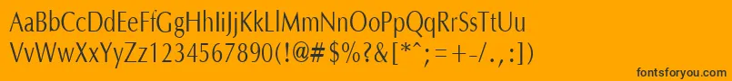 OptanecompactRegular Font – Black Fonts on Orange Background