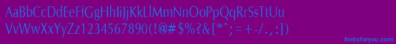 OptanecompactRegular Font – Blue Fonts on Purple Background