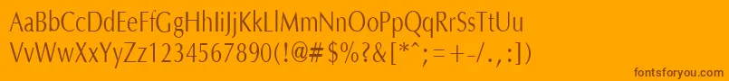 OptanecompactRegular Font – Brown Fonts on Orange Background