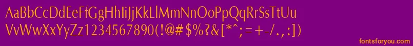 OptanecompactRegular Font – Orange Fonts on Purple Background