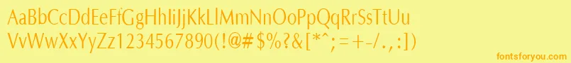 OptanecompactRegular Font – Orange Fonts on Yellow Background