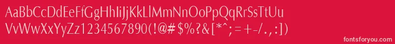 OptanecompactRegular Font – Pink Fonts on Red Background