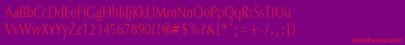 OptanecompactRegular Font – Red Fonts on Purple Background