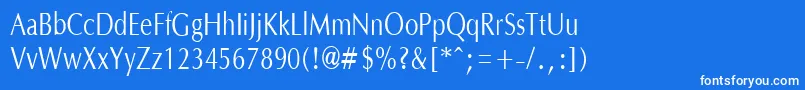 OptanecompactRegular Font – White Fonts on Blue Background