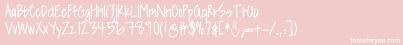 DjbSissy Font – White Fonts on Pink Background