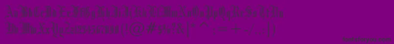 フォントDrpogothicc – 紫の背景に黒い文字