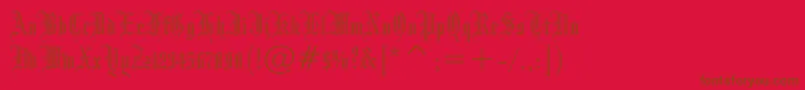 Police Drpogothicc – polices brunes sur fond rouge