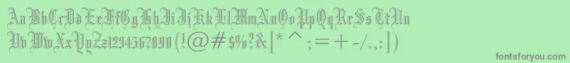 フォントDrpogothicc – 緑の背景に灰色の文字