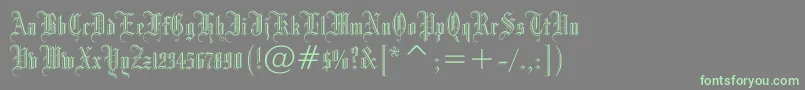 Шрифт Drpogothicc – зелёные шрифты на сером фоне