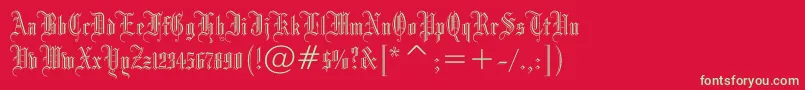 Шрифт Drpogothicc – зелёные шрифты на красном фоне