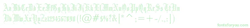 Шрифт Drpogothicc – зелёные шрифты на белом фоне