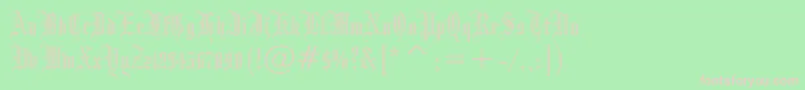 Drpogothicc-Schriftart – Rosa Schriften auf grünem Hintergrund