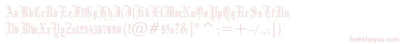Drpogothicc-Schriftart – Rosa Schriften auf weißem Hintergrund