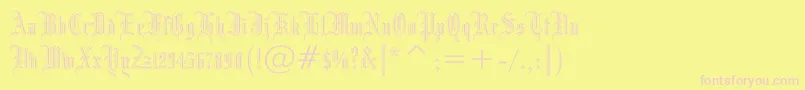 Drpogothicc Font – Pink Fonts on Yellow Background