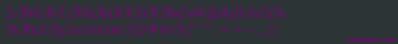 フォントDrpogothicc – 黒い背景に紫のフォント