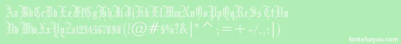 Drpogothicc-fontti – valkoiset fontit vihreällä taustalla