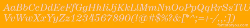 HerculestextItalic Font – Pink Fonts on Orange Background