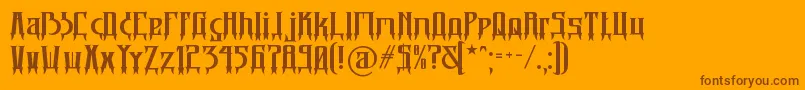 Sigil Font – Brown Fonts on Orange Background