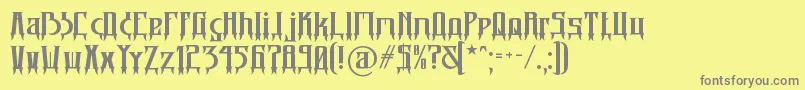 Sigil-Schriftart – Graue Schriften auf gelbem Hintergrund
