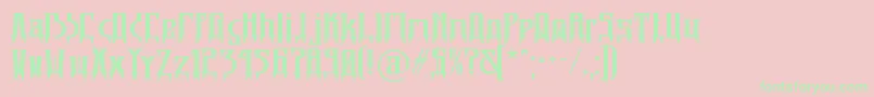 Sigil Font – Green Fonts on Pink Background