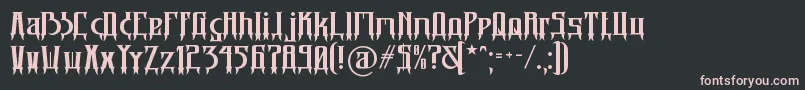 Sigil Font – Pink Fonts on Black Background