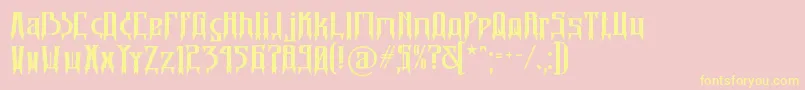 Sigil Font – Yellow Fonts on Pink Background