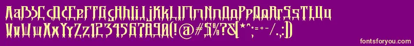 Sigil Font – Yellow Fonts on Purple Background