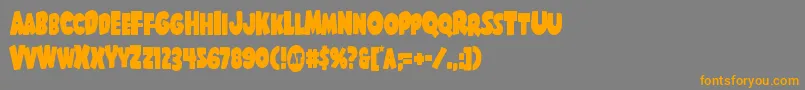 Shablagoocond Font – Orange Fonts on Gray Background