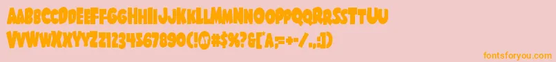 Shablagoocond Font – Orange Fonts on Pink Background