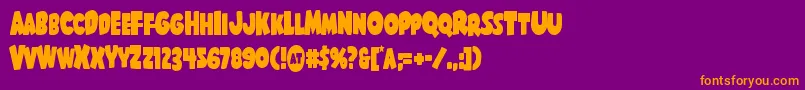 Shablagoocond Font – Orange Fonts on Purple Background