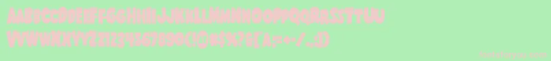 Shablagoocond-fontti – vaaleanpunaiset fontit vihreällä taustalla