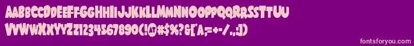 Shablagoocond Font – Pink Fonts on Purple Background