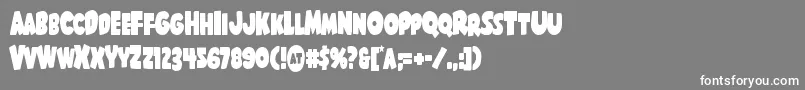 フォントShablagoocond – 灰色の背景に白い文字