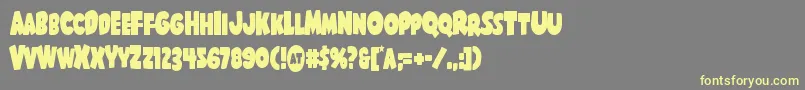 Shablagoocond Font – Yellow Fonts on Gray Background