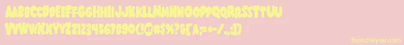Shablagoocond Font – Yellow Fonts on Pink Background