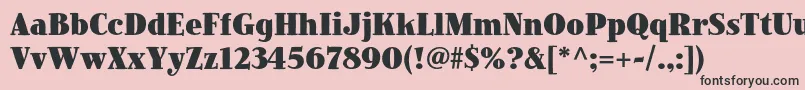 JimbostdBlackcondensed Font – Black Fonts on Pink Background