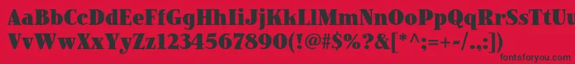 fuente JimbostdBlackcondensed – Fuentes Negras Sobre Fondo Rojo