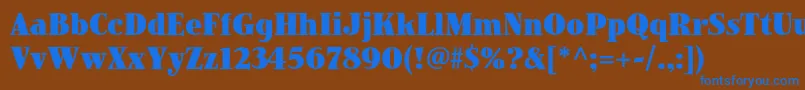 JimbostdBlackcondensed Font – Blue Fonts on Brown Background