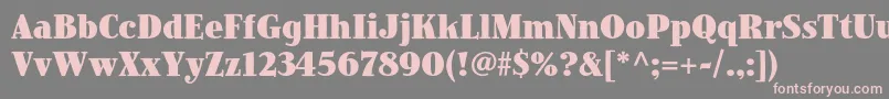 JimbostdBlackcondensed Font – Pink Fonts on Gray Background