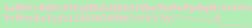 Шрифт JimbostdBlackcondensed – розовые шрифты на зелёном фоне